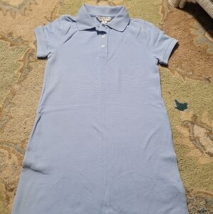 Girls Light Blue Polo Dress
